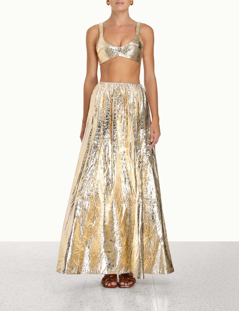 COASTER FOIL MAXI SKIRT - 6