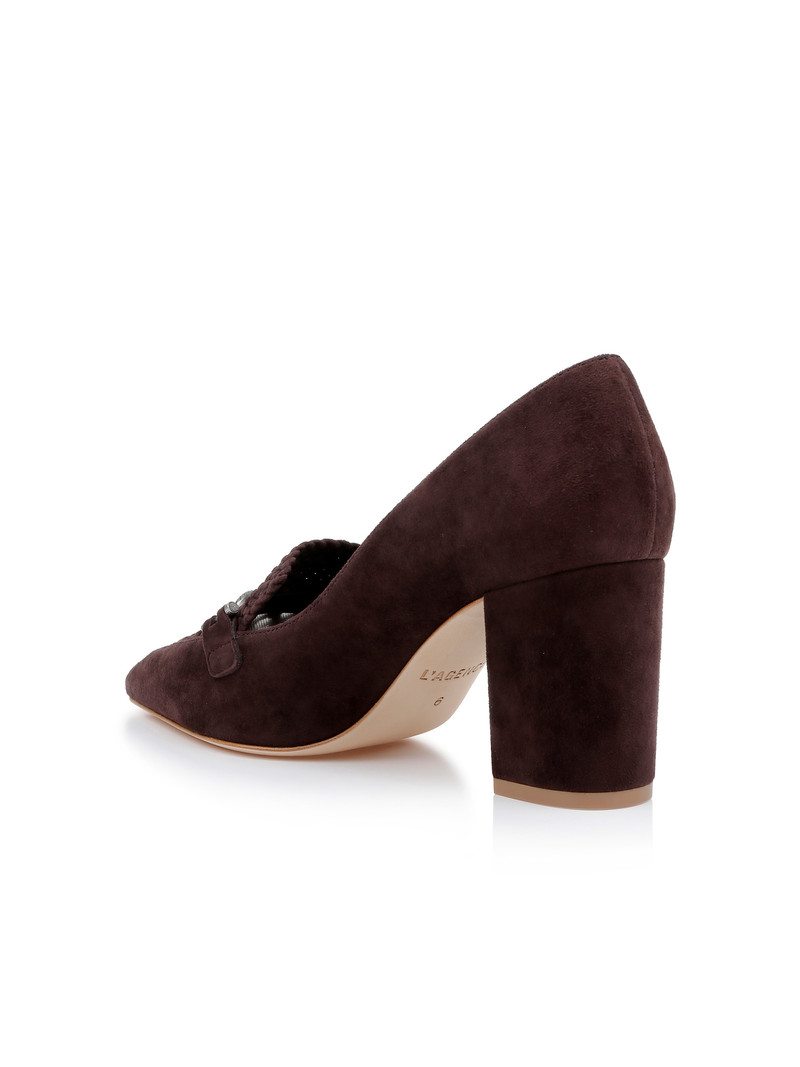L'AGENCE Eleonore Suede Loafer Pump outlook