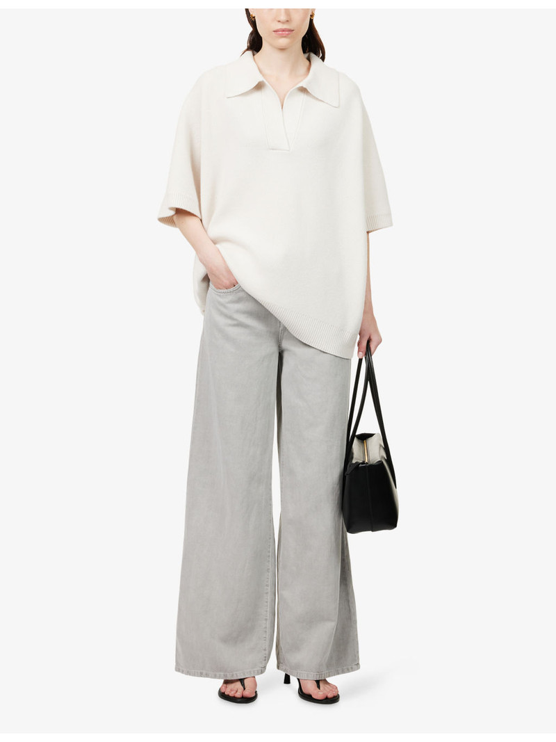 TWP Tiny Dancer Cotton and Linen-Blend Denim Jeans outlook