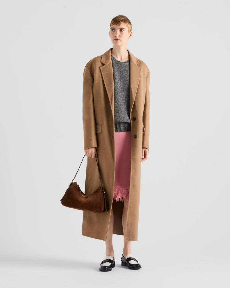 Prada Prada Aimée medium suede shoulder bag outlook