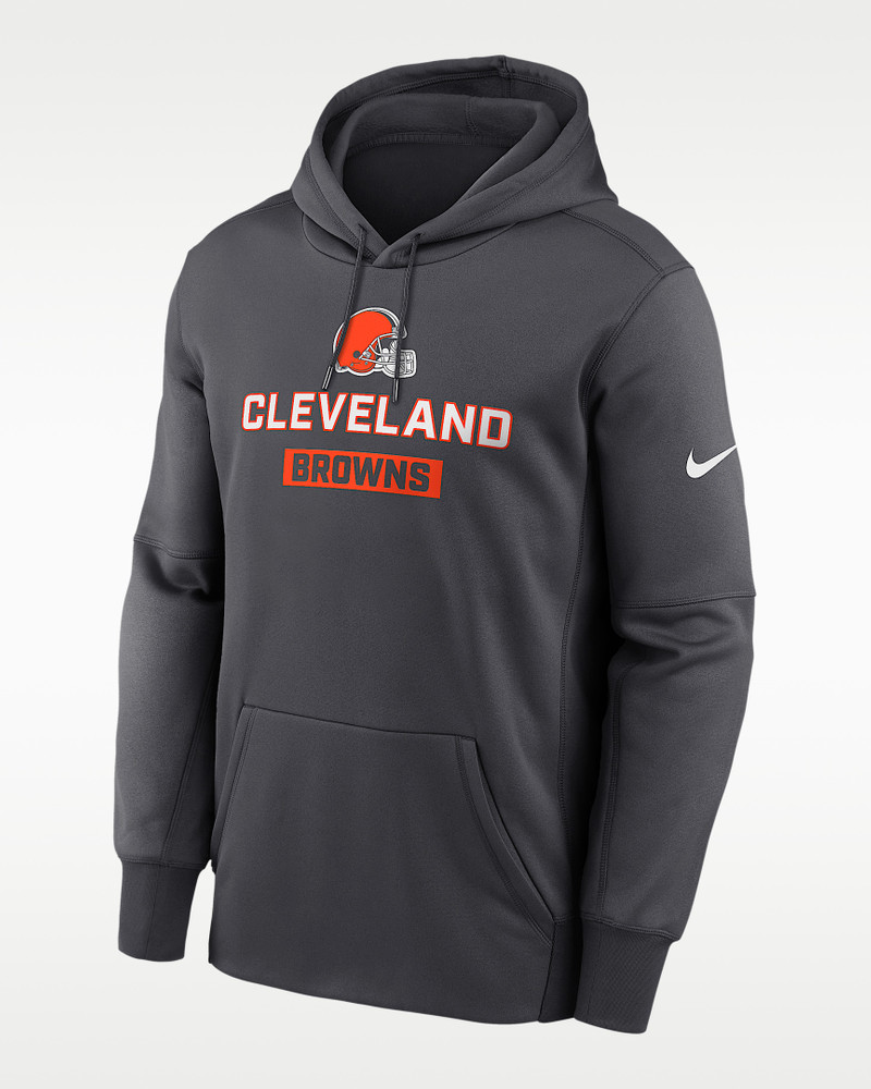 Cleveland Browns Toss Sweep Men’s Nike Therma NFL Pullover Hoodie 1