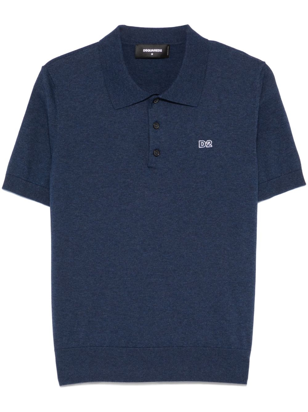 logo-patch polo shirt - 1