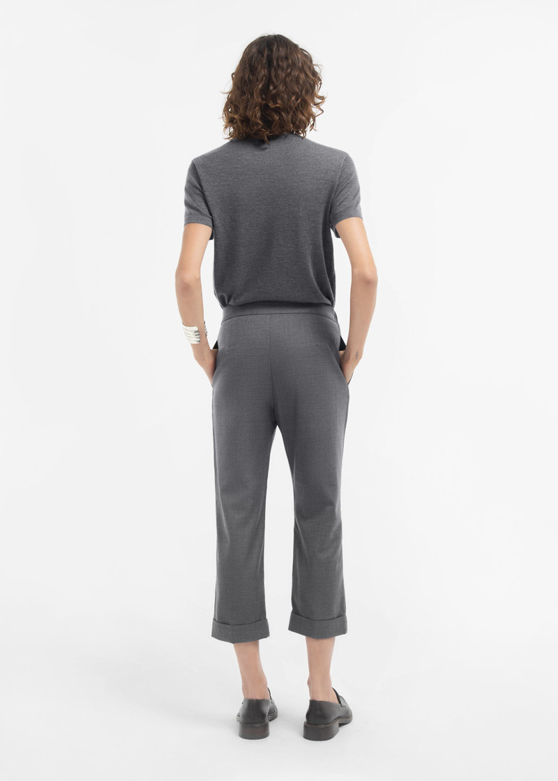 Turn Up Cuff Jogger in Melange Wool 5