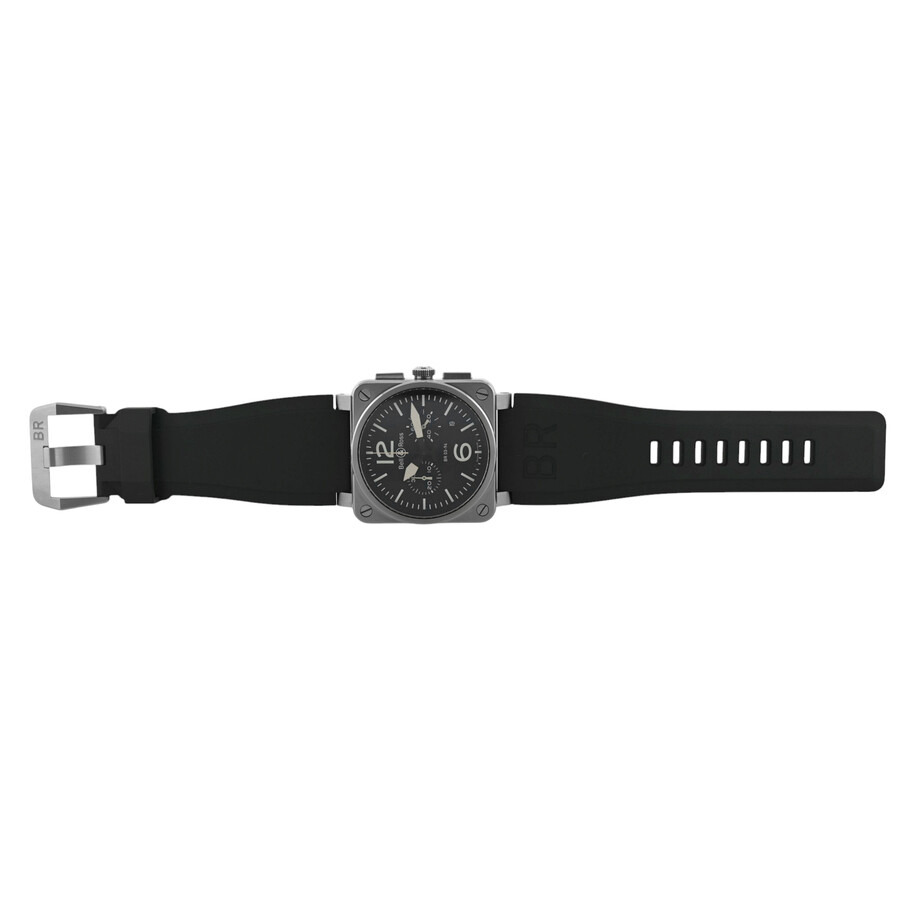 Bell And Ross - Pre-owned Bell and Ross Aviation Type Chronograph Automatic Black Dial Men's Watch BR03-94-S - 7