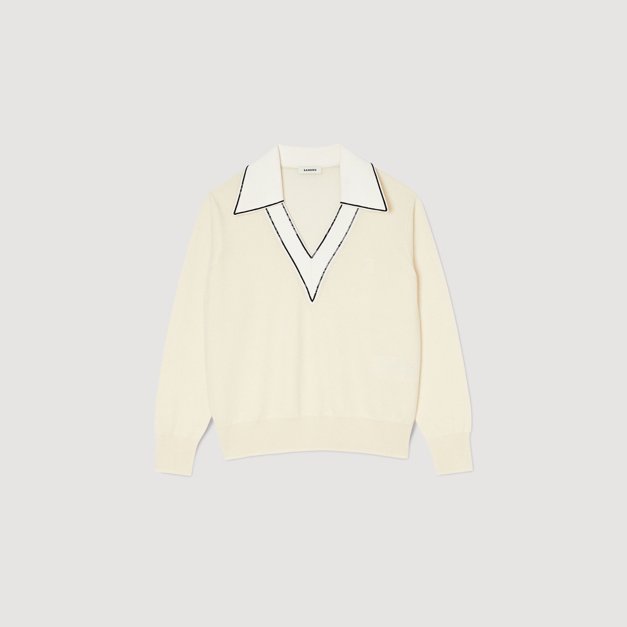 JUMPER WITH POLO SHIRT COLLAR - 1