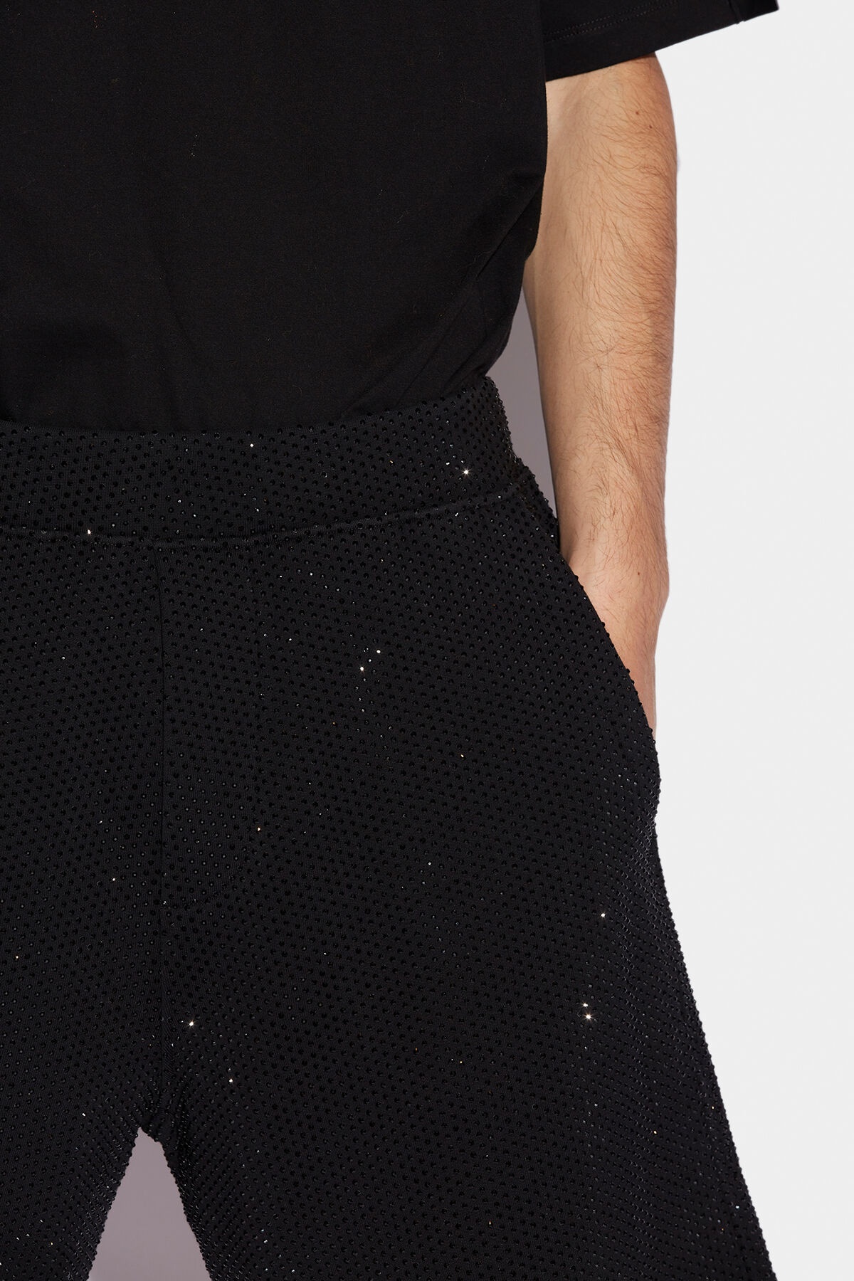 IBRA BLACK ON BLACK RELAX FIT SHORTS - 4
