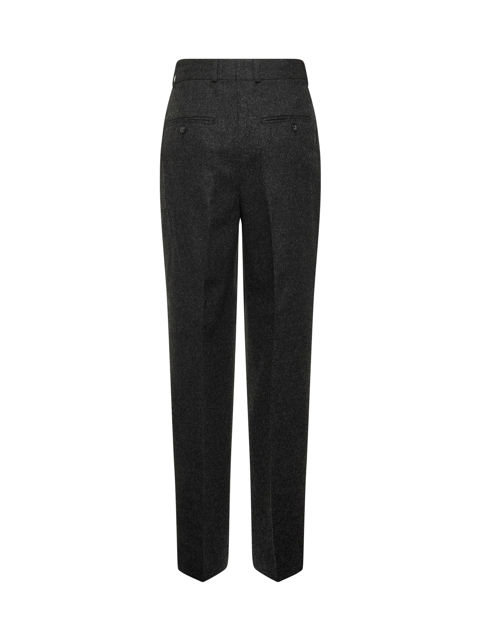 Toteme Women Melange Grey Wool Blend Tailored Trousers - 2