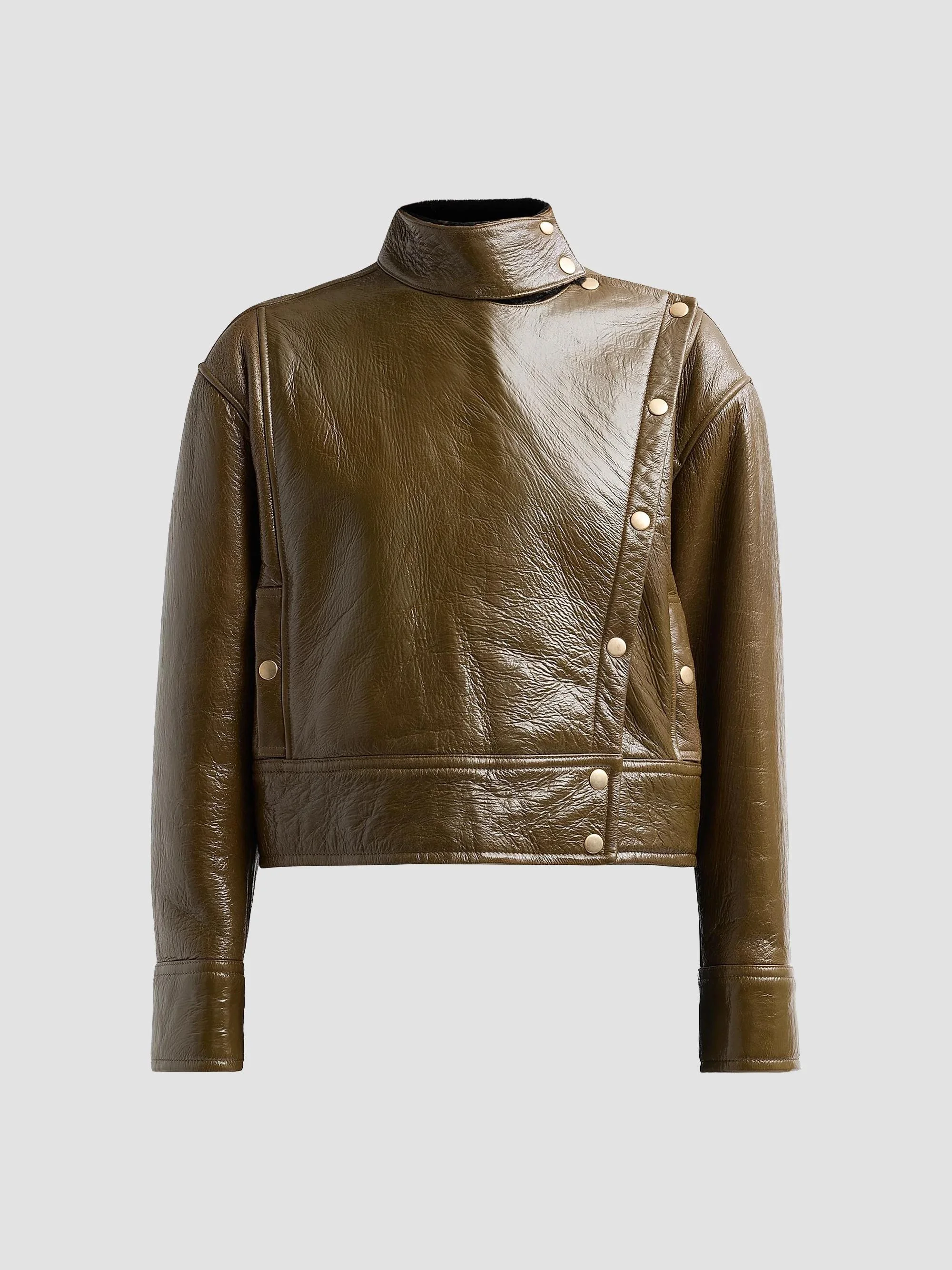 Women's Honora Leather Jacket - Lichen - 1