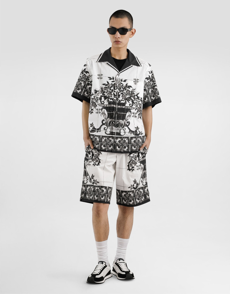 Dolce & Gabbana Majolica-print poplin trousers outlook