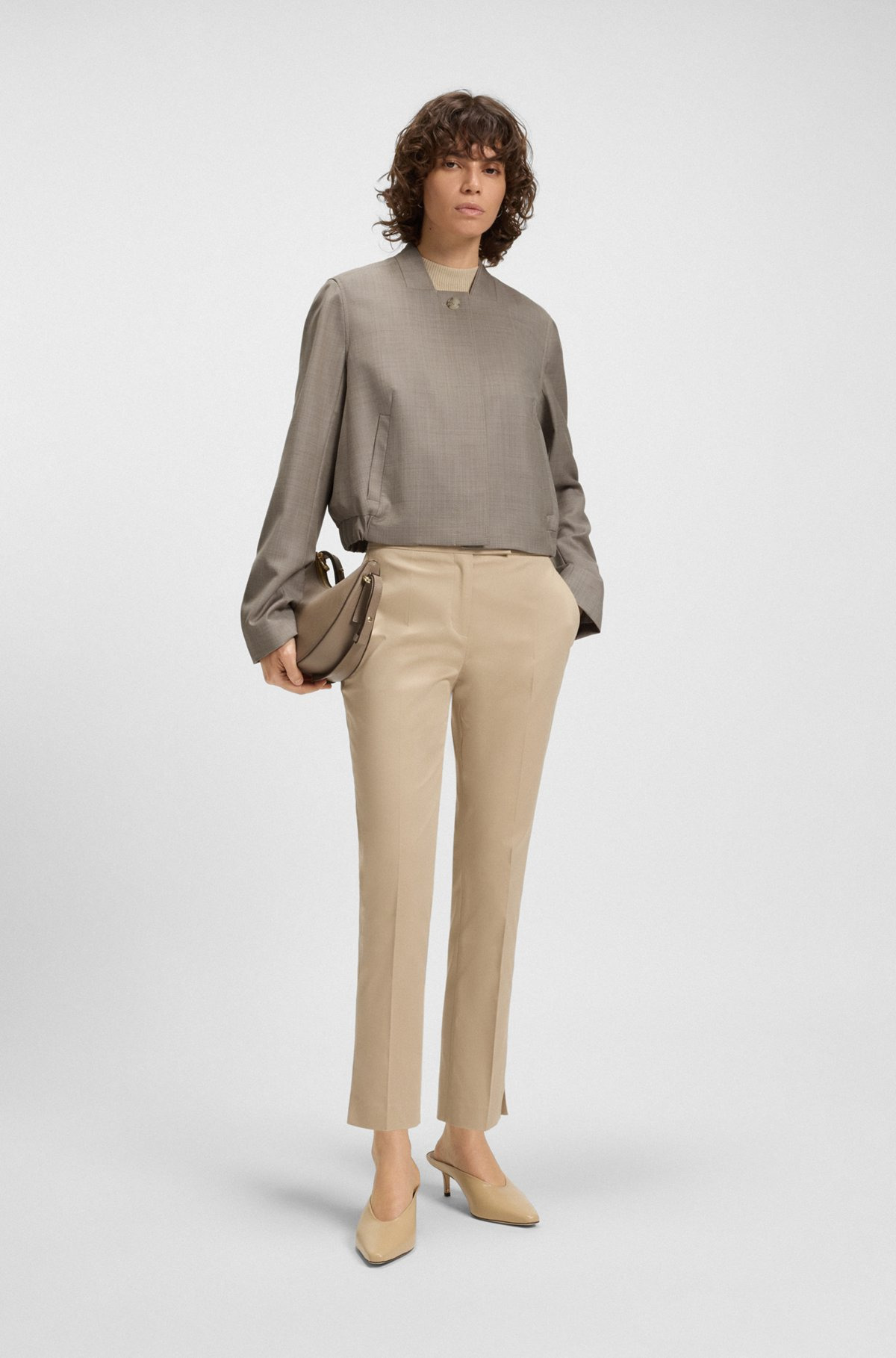 STRETCH-WOOL JACKET WITH SHARKSKIN WEAVE - 3