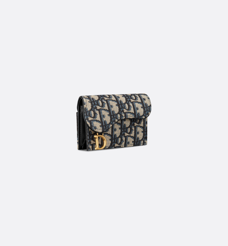 Dior Saddle Flap Card Holder outlook