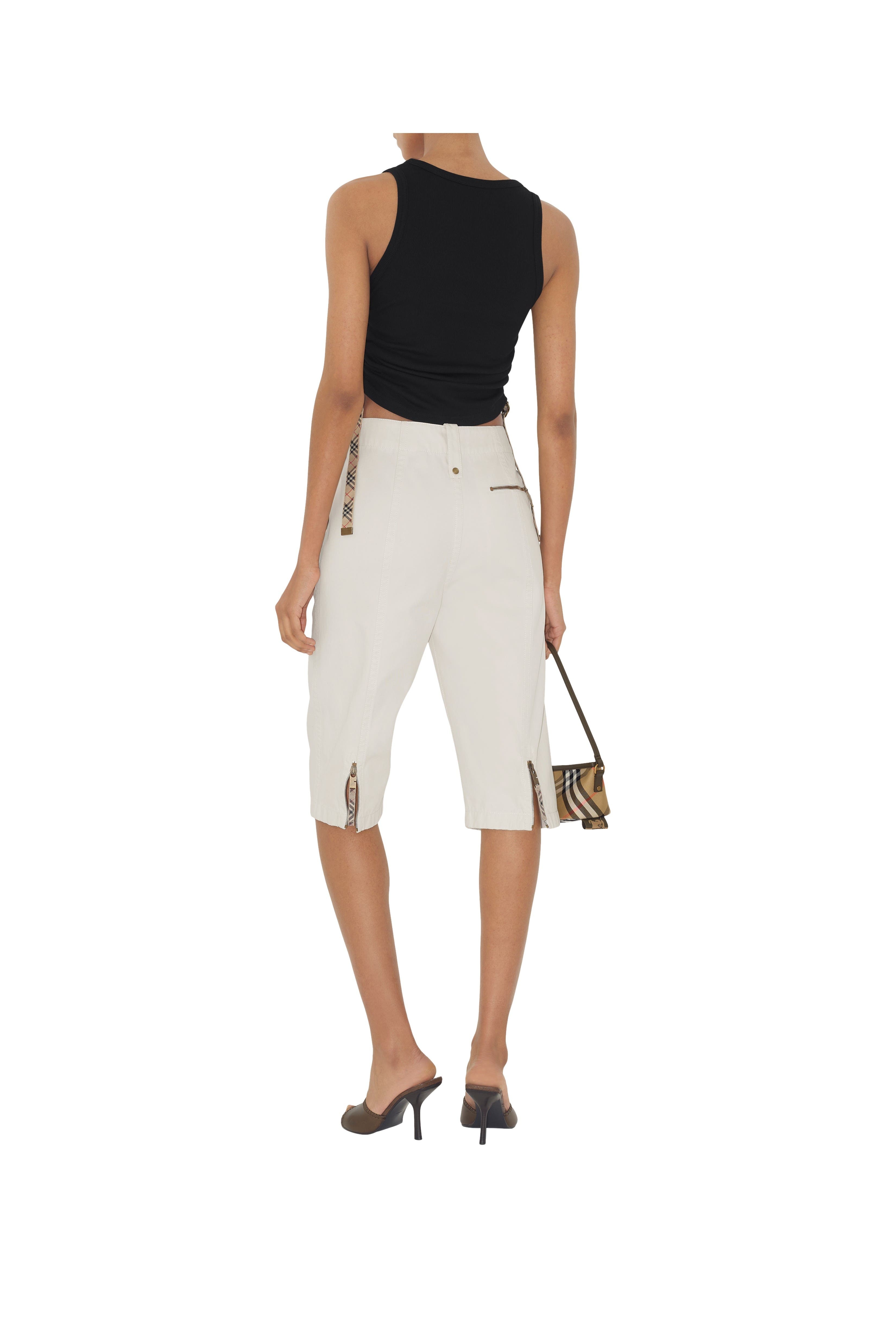 burberry Festival Cotton Blend Tank Top in Black at Nordstrom - 5