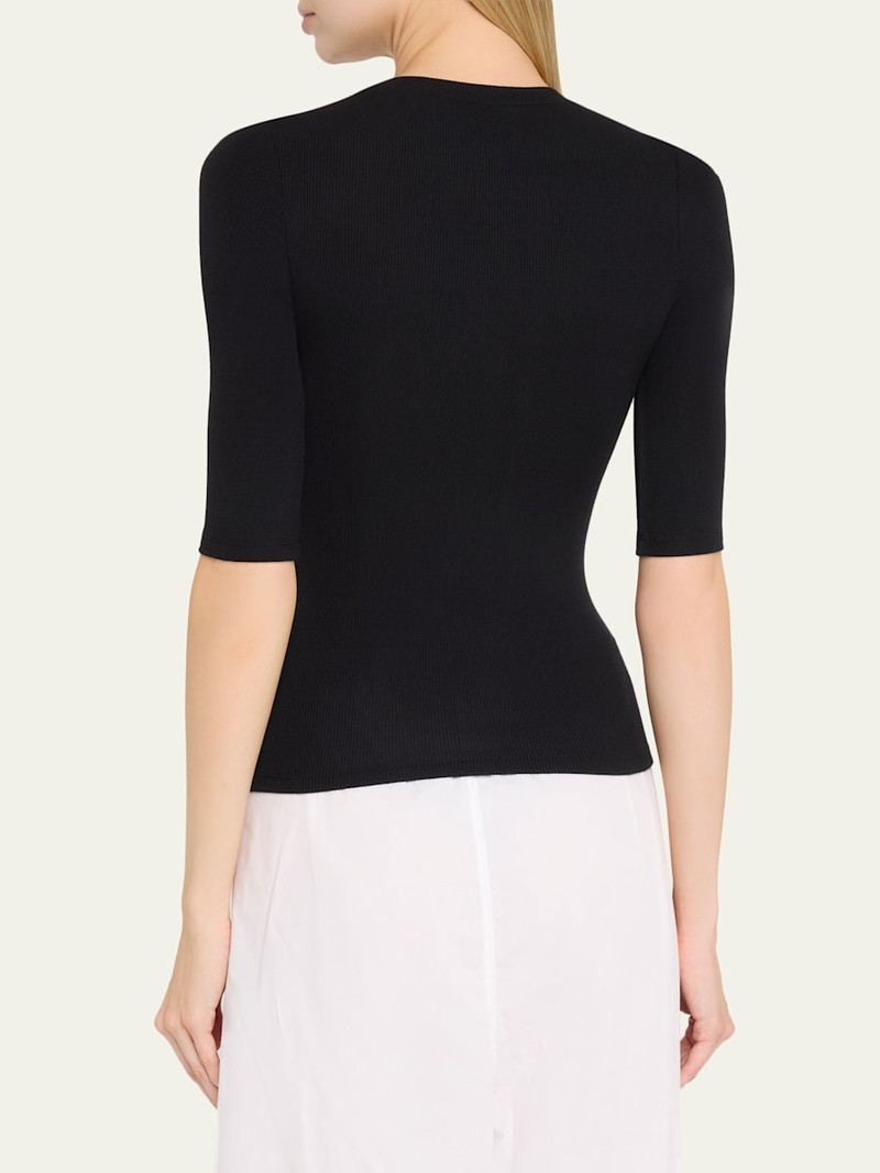 The Rib Elbow-Sleeve Crew T-Shirt 3