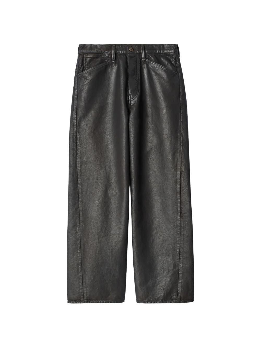 Lemaire Men Leather Straight Leg Trousers - 1