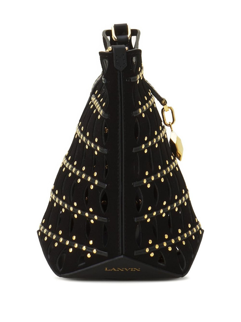 Lanvin cut-out studded bucket bag outlook