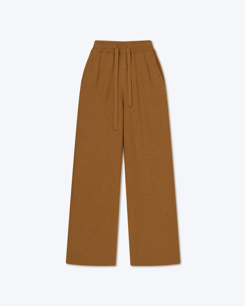 ONI - Knitted straight-leg pants - Camel 1