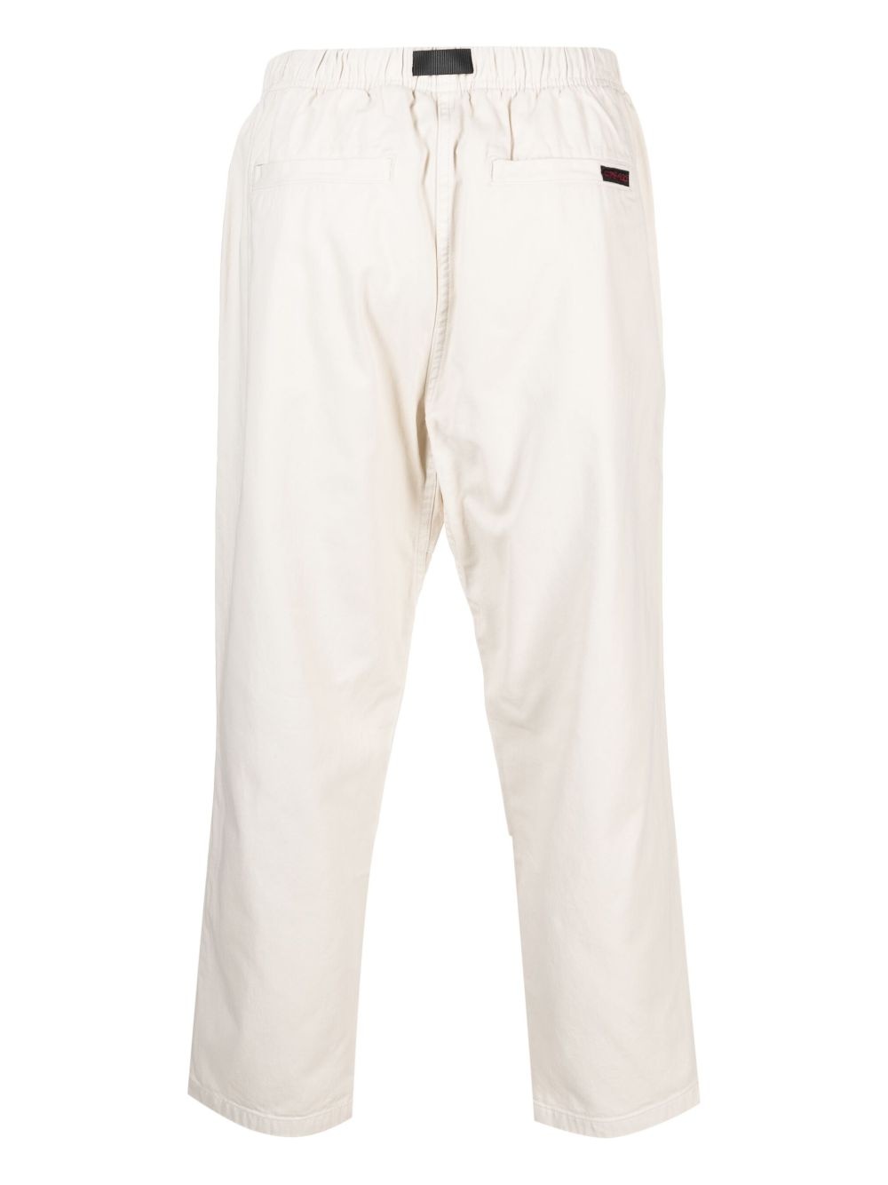 buckle-fastening cotton cropped trousers - 2