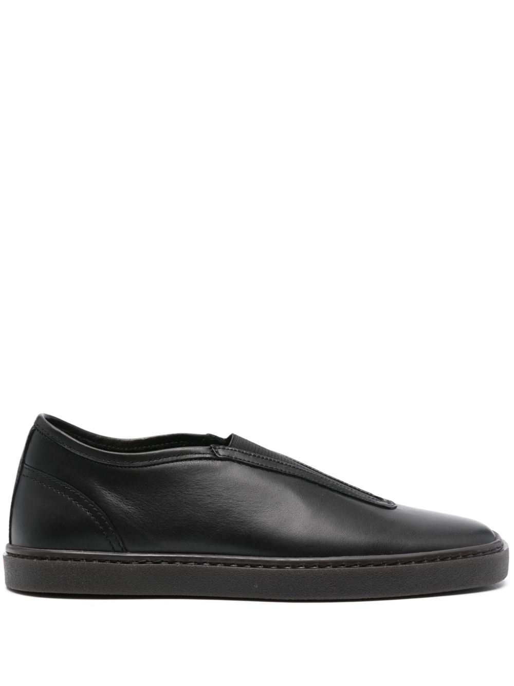 slip-on leather sneakers - 1