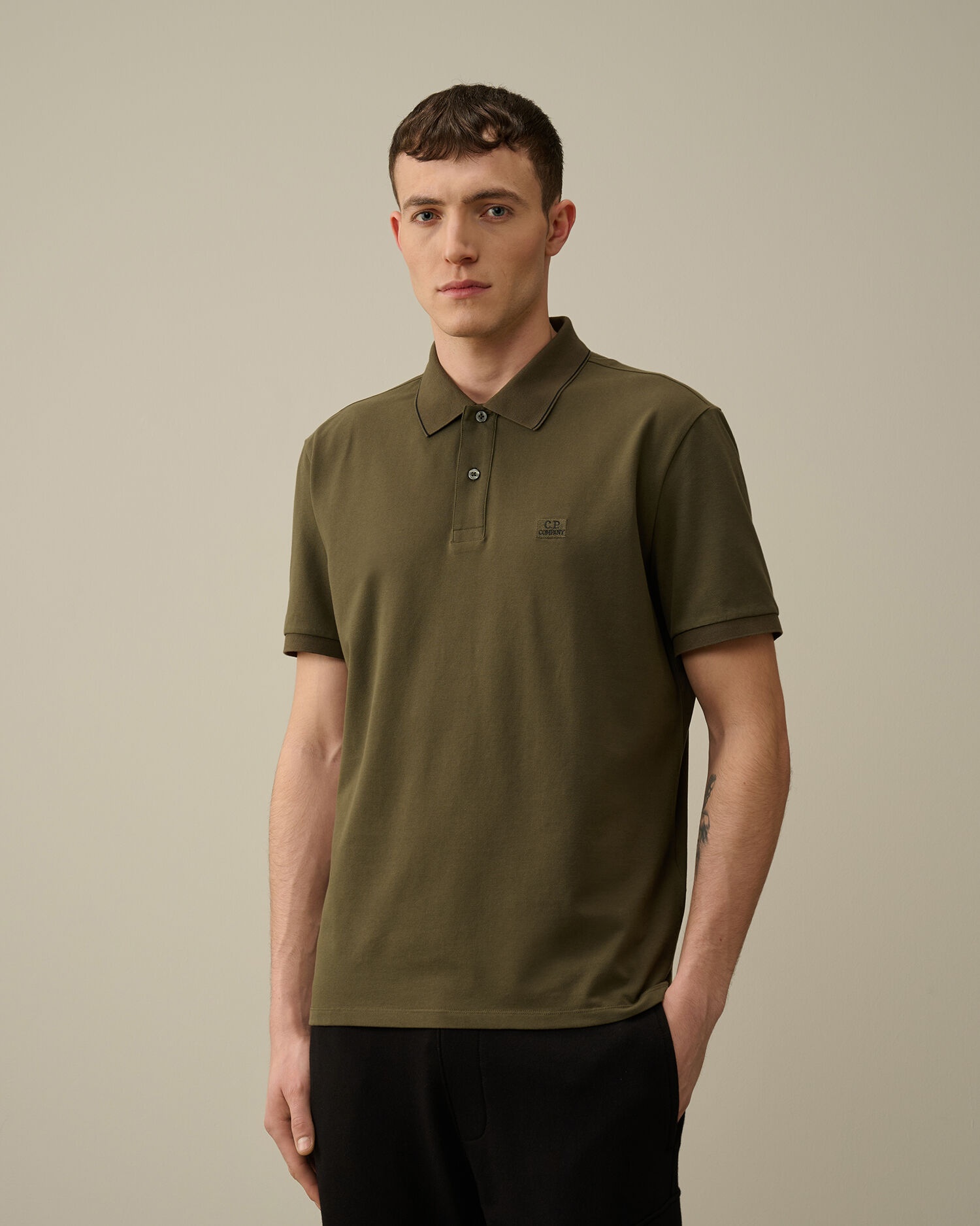Stretch Piquet Regular Striped Collar Polo Shirt - 2