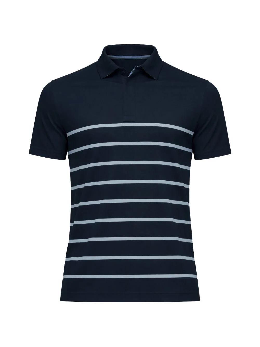 striped pattern polo shirt - 1