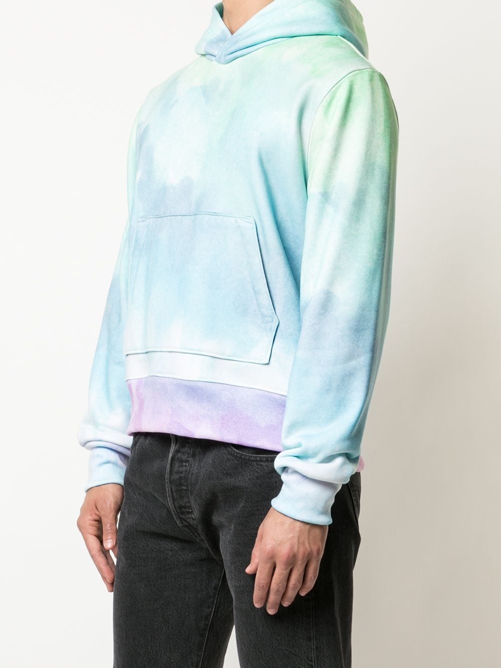 watercolour print hoodie - 3