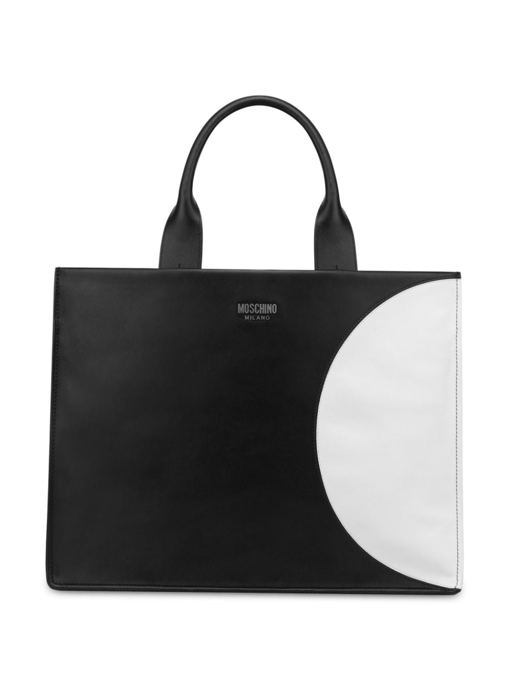 panelled leather tote bag - 1