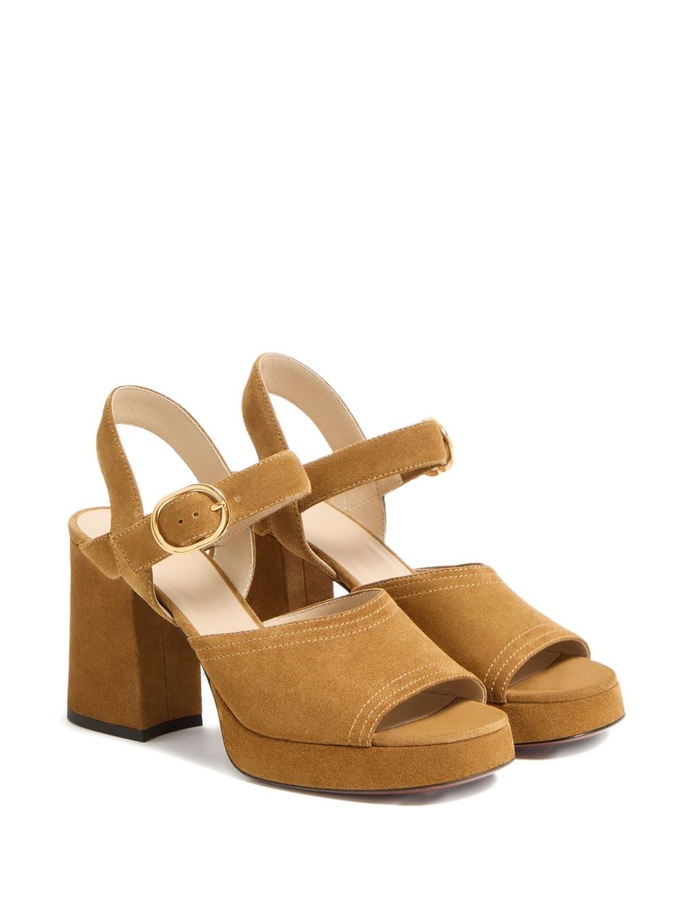 FAWCETTE PLATFORM CRUST LEATHER SANDAL 100MM - 2