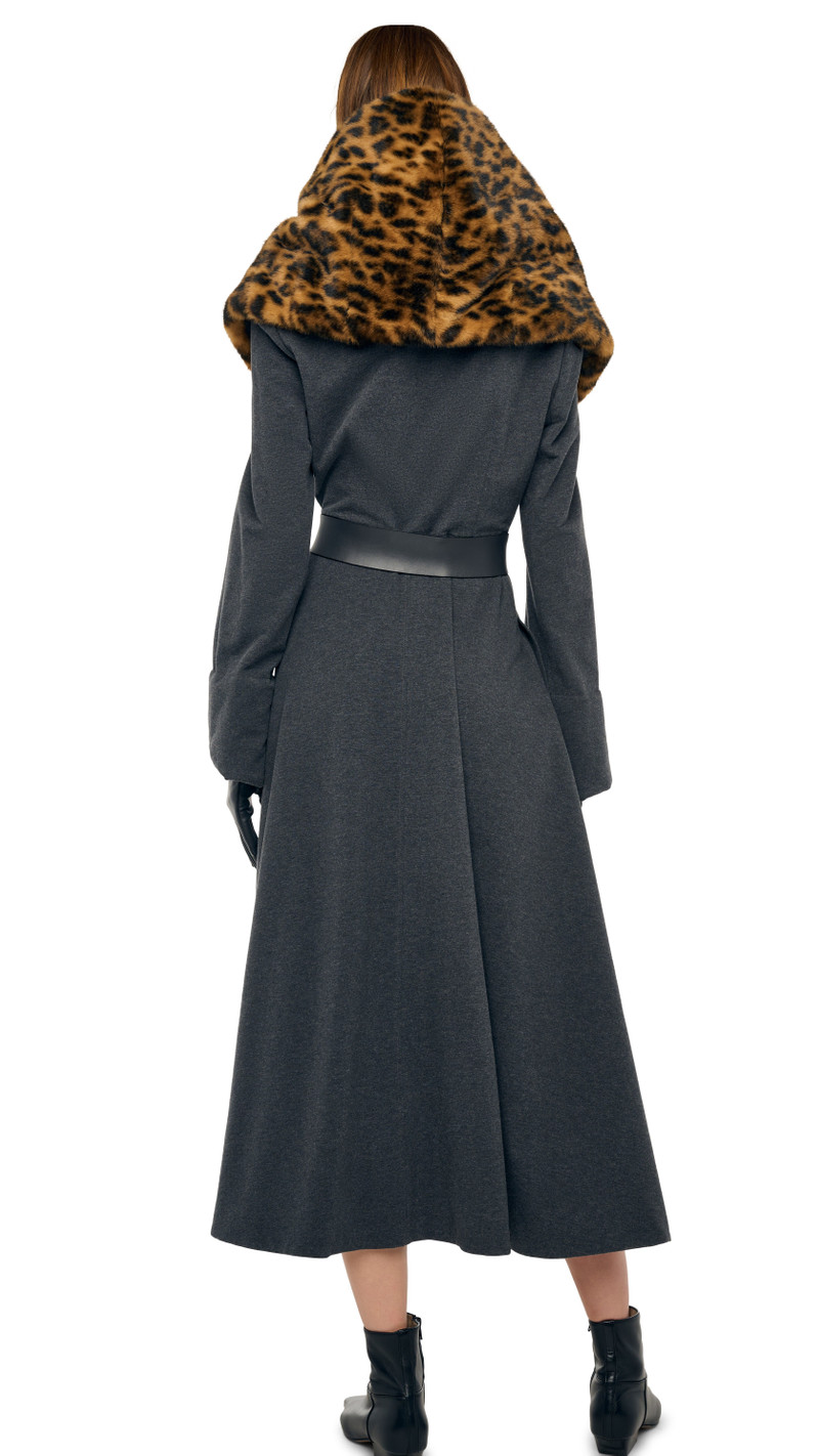 SHAWL COLLAR PEPLUM COAT 4