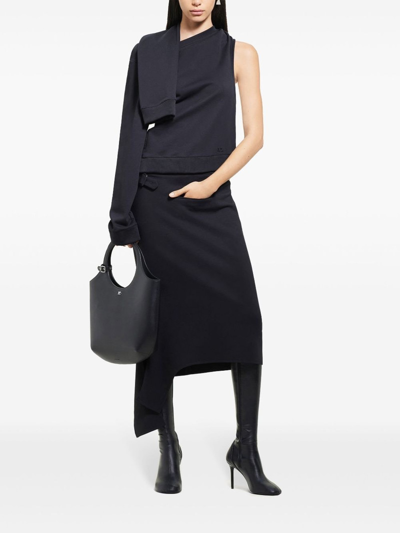 courrèges asymmetric off-shoulder sweatshirt outlook
