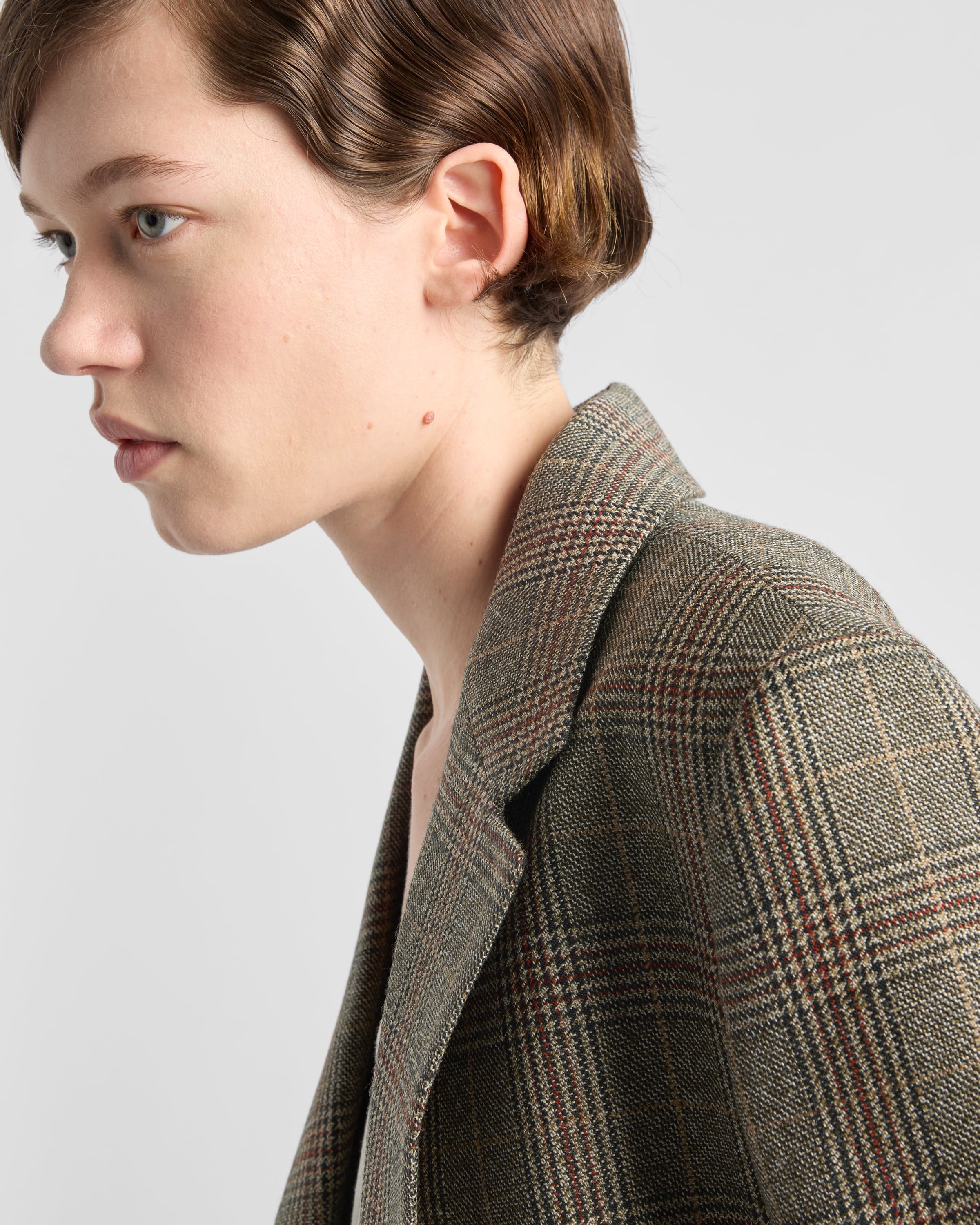 【プラダ・PRADA】Single-breasted ArqueWales checked jacket Prada Single-breasted Prince of Wales checked jacket