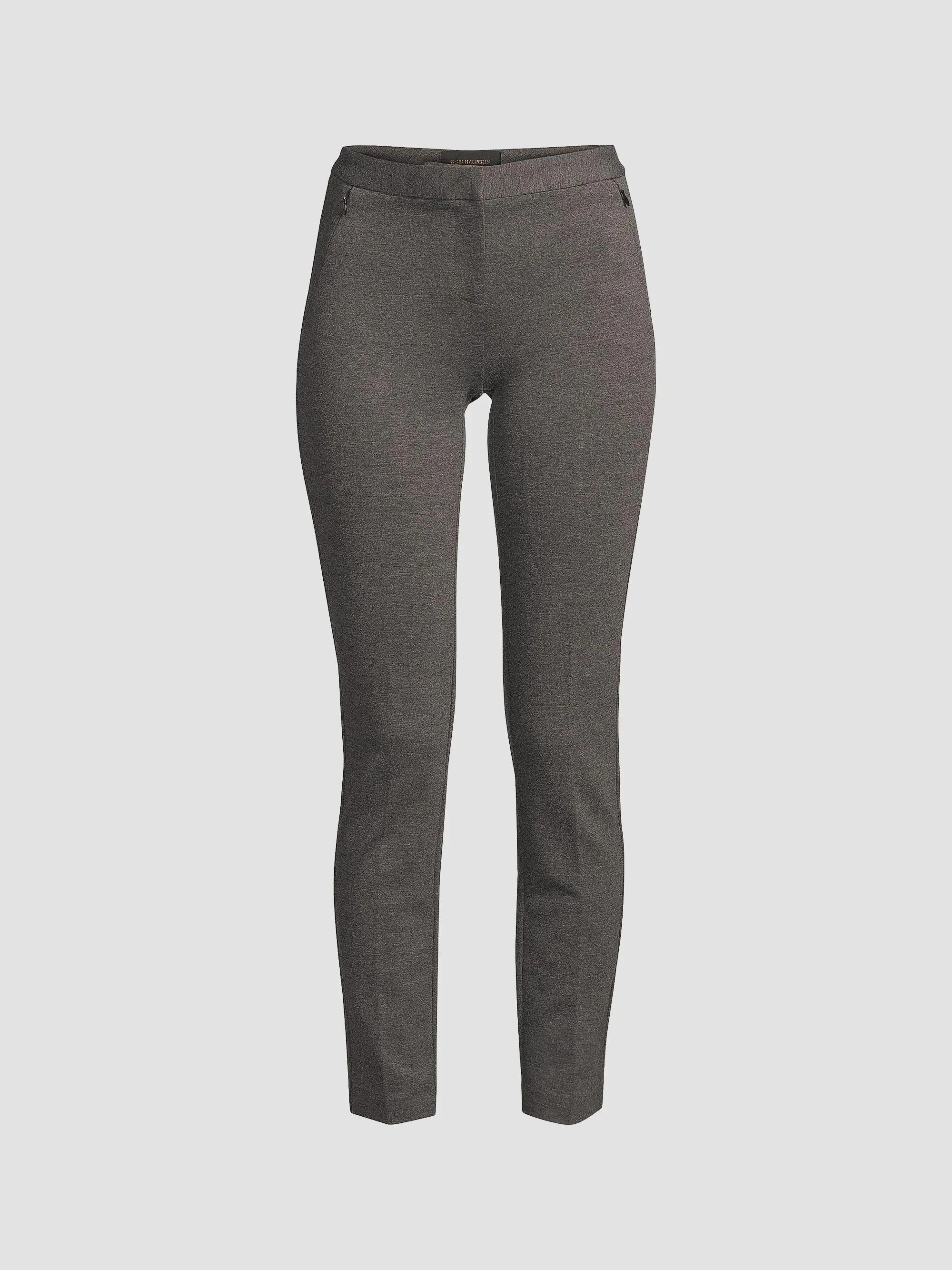 Women's Double-Knit Alexandra Pants - Dark Grey Melange - 1