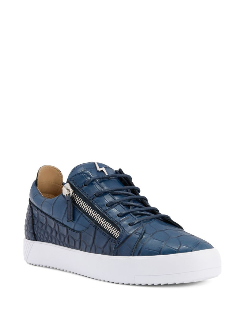 Giuseppe Zanotti crocodile-effect zip sneakers outlook