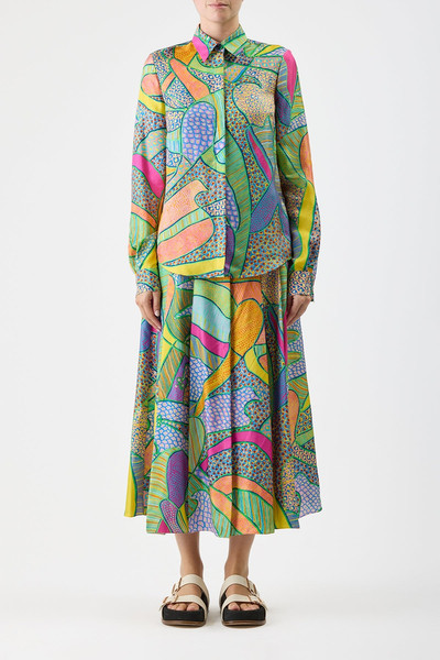 GABRIELA HEARST Henri Blouse in Multicolor Printed Silk outlook