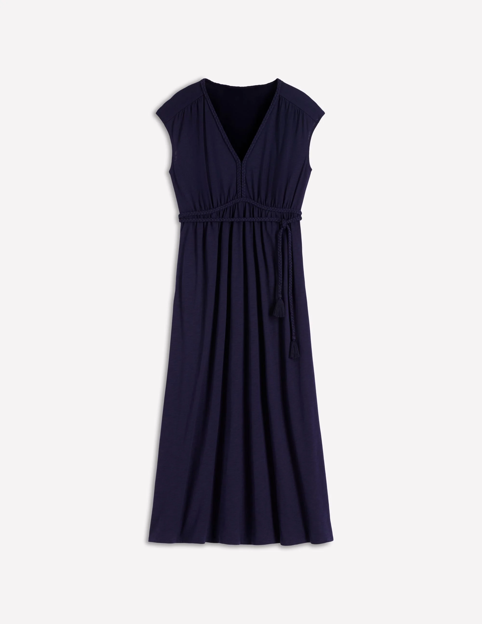 boden ruched dress Boden Women's Heidi Ruched Rope Jersey Dress in Blue