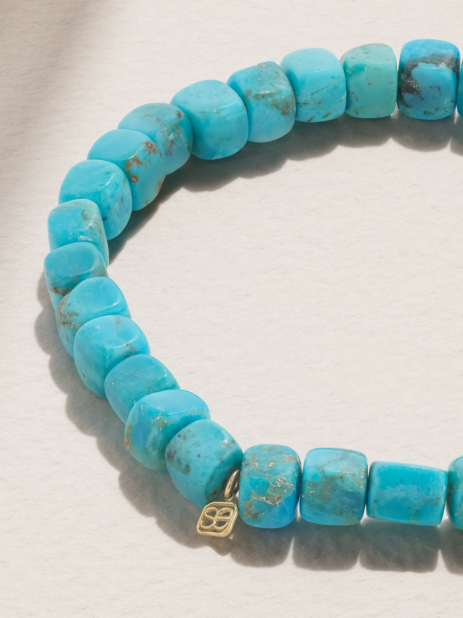 Eye 14-karat gold turquoise bracelet Sky blue - 3