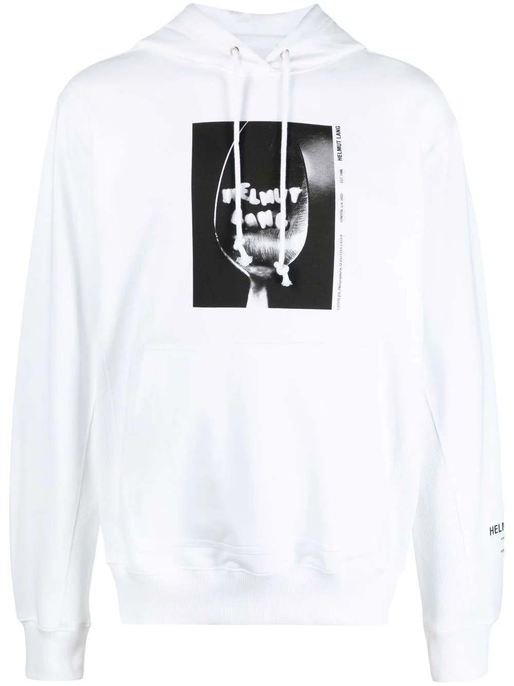 photograph-print cotton hoodie - 1