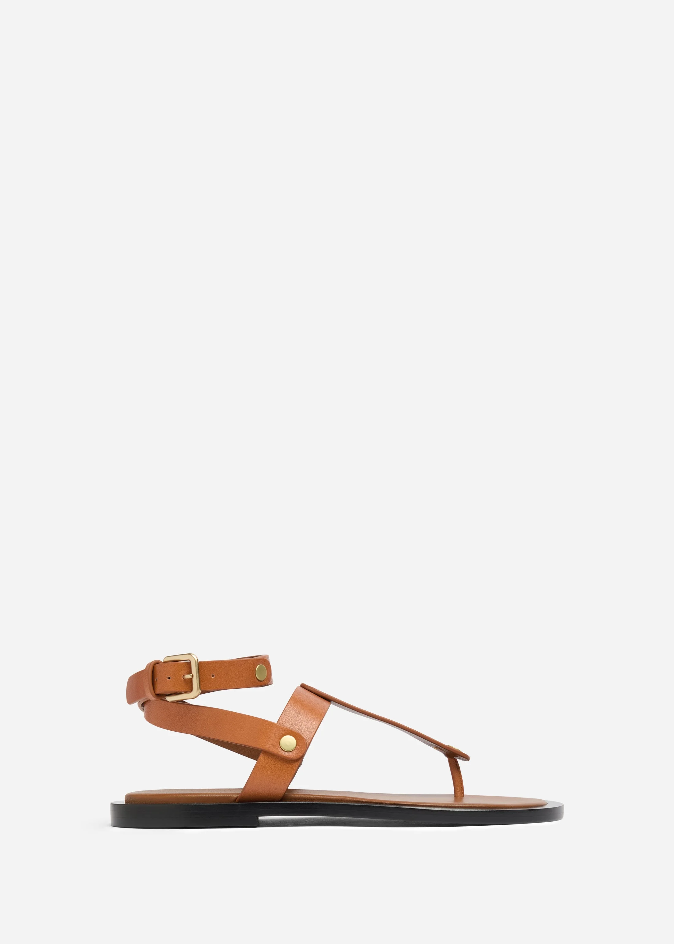 Ankle Wrap Sandal in Calf Skin Leather - 1