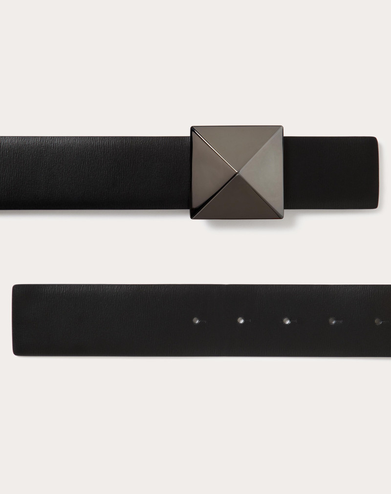 ONE STUD SHINY CALFSKIN BELT 40MM 3