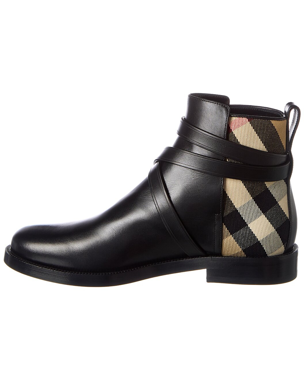 Burberry House Check Canvas & Leather Bootie - 2