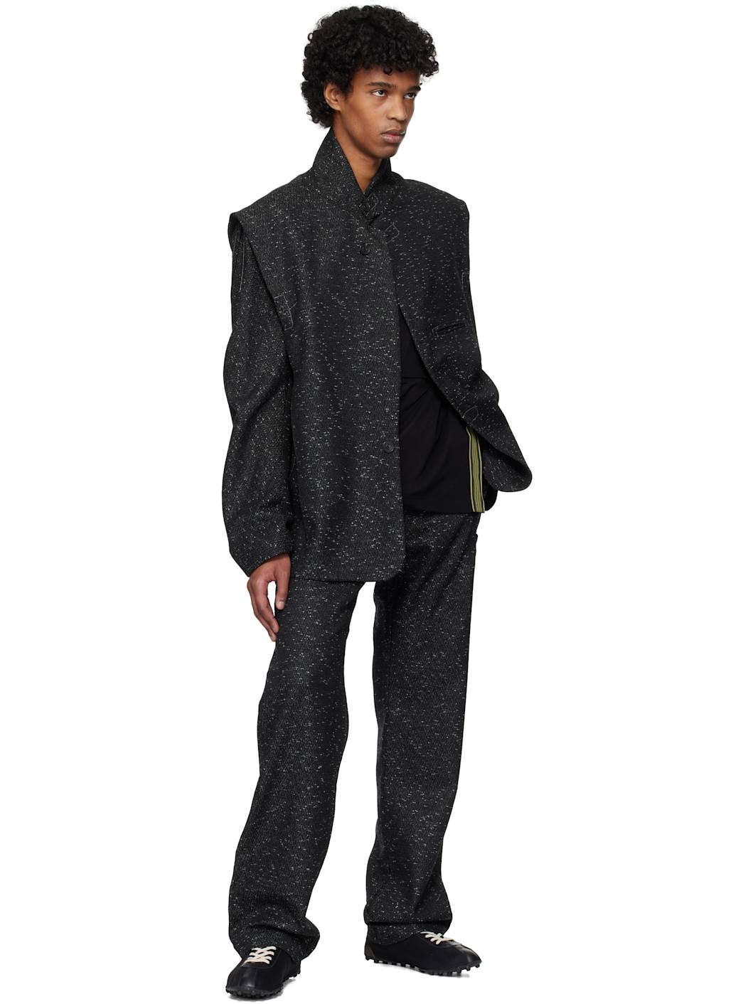 Black Zafar Cargo Pants - 4