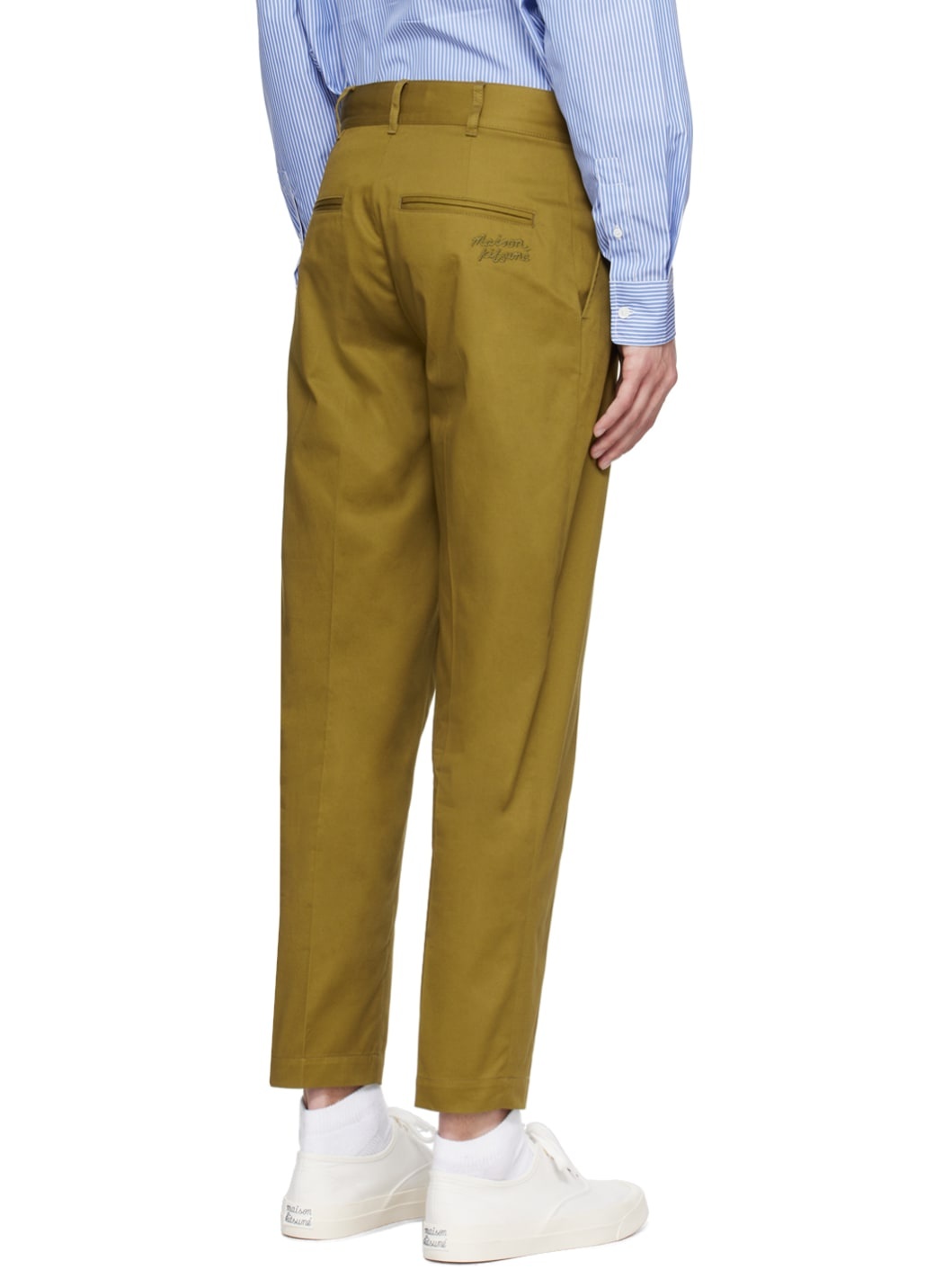 Khaki Embroidered Trousers - 3