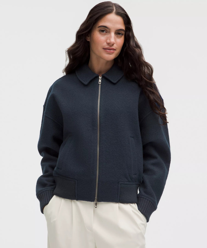 Wool-Blend Collared Jacket 1