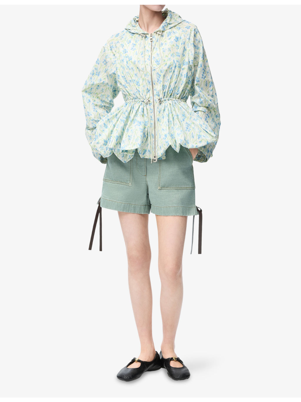 Anagram-Patch Workwear Cotton Shorts - 2