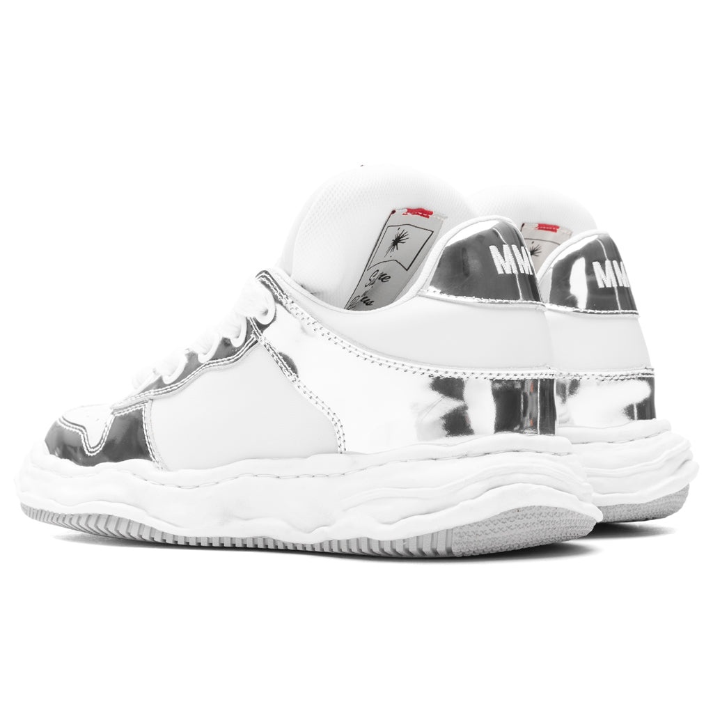 WAYNE LOW TOP SNEAKERS - SILVER/WHITE - 3