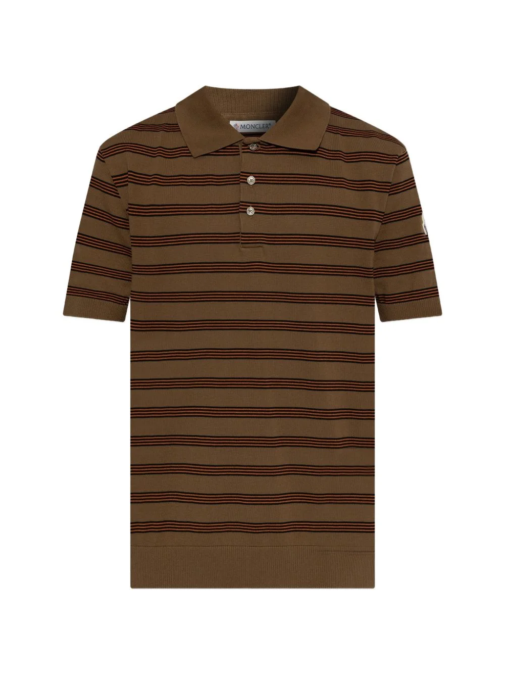 striped polo shirt - 1