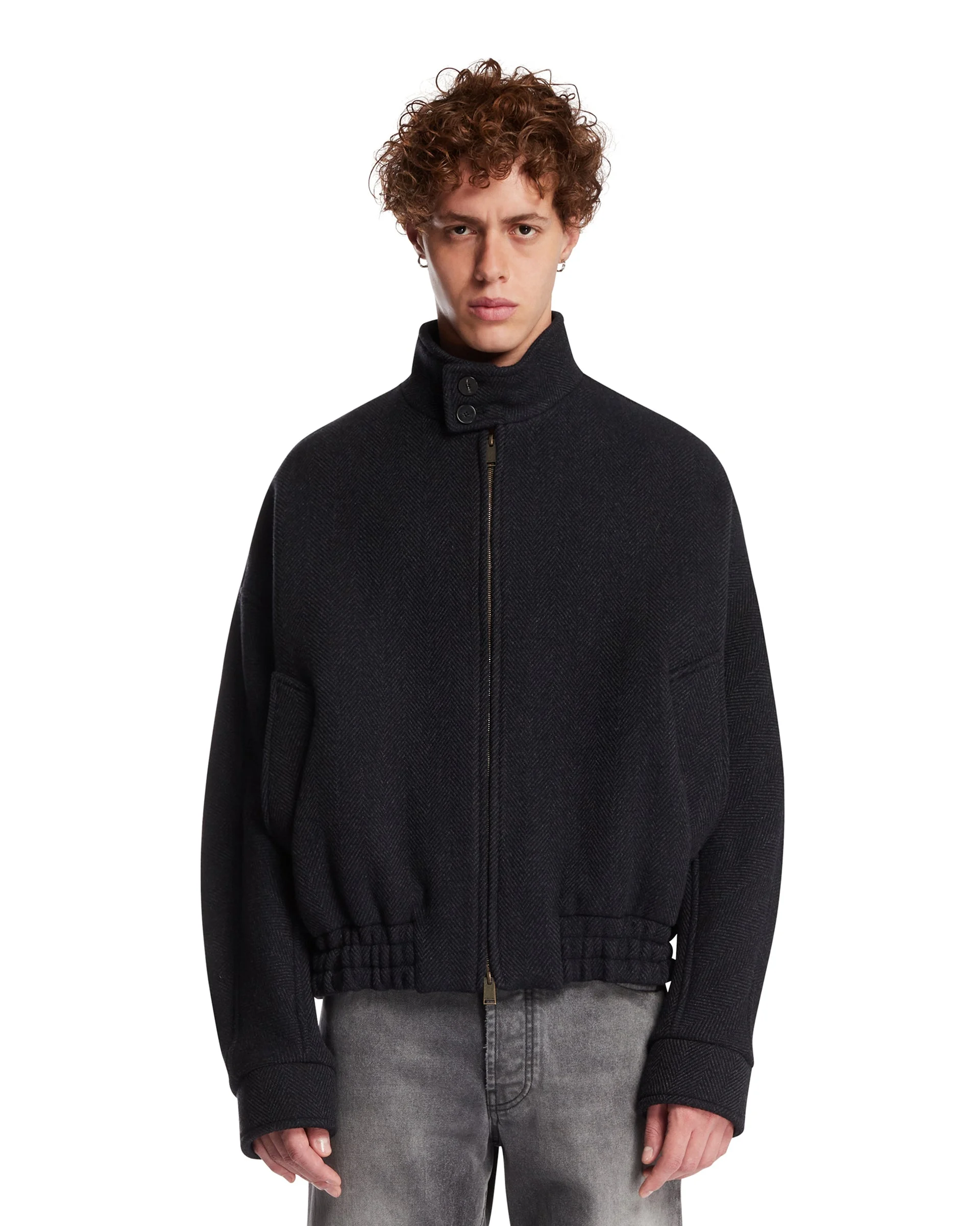 Blue Wool And Cashmere Jacket - 1
