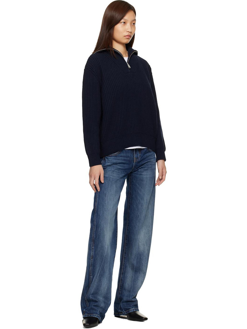 ANINE BING Navy Sammy Track Jacket outlook