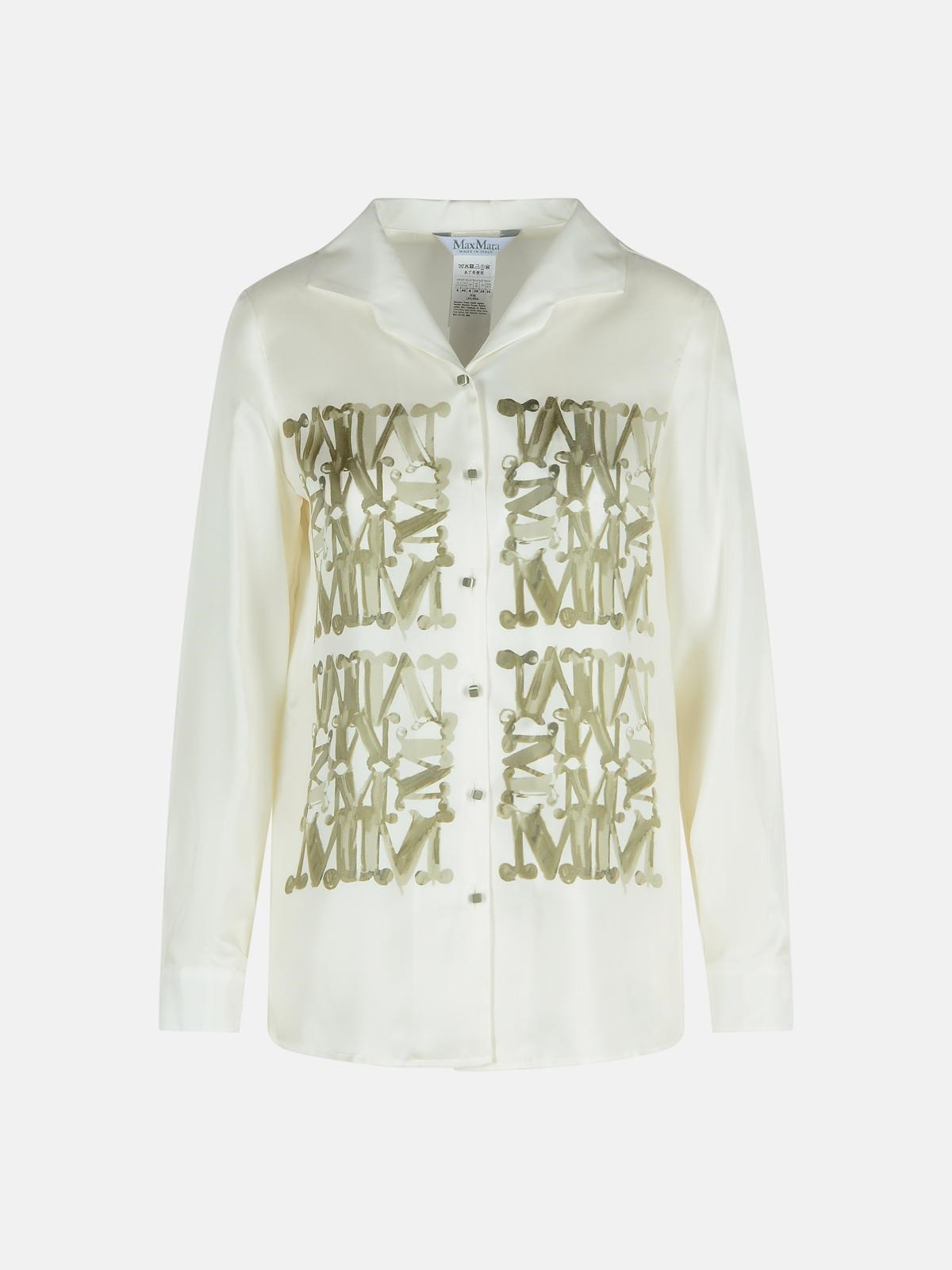 'NABIL' WHITE SILK SHIRT - 1