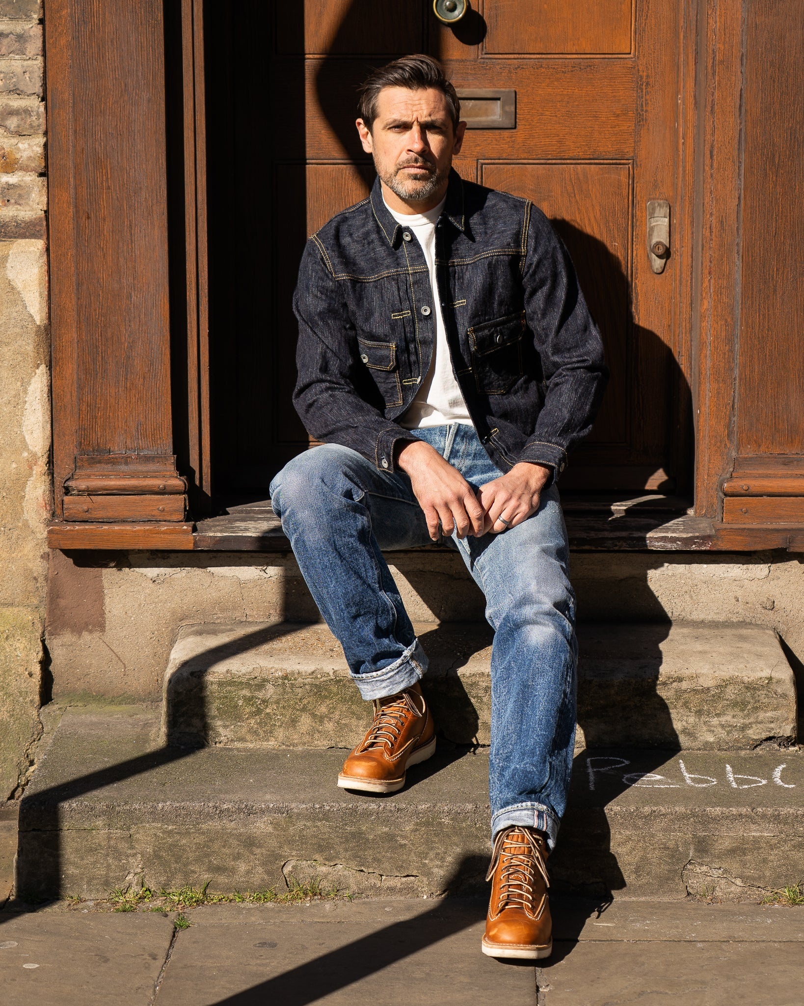 IHJ-507-SLB 16oz Slubby Selvedge Denim Type II Jacket - Indigo - 3