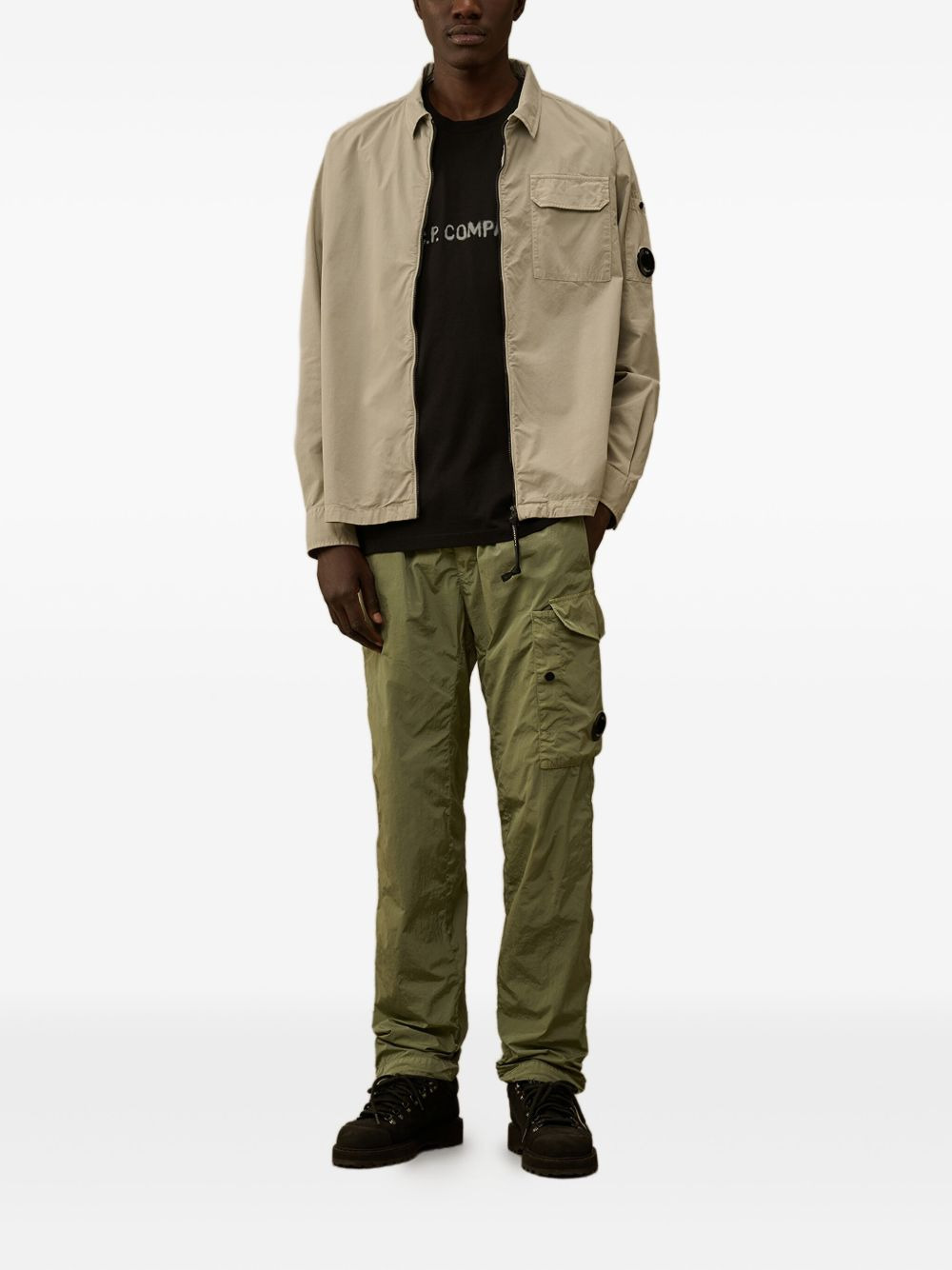 zip-fastening pocket shirt jacket - 2